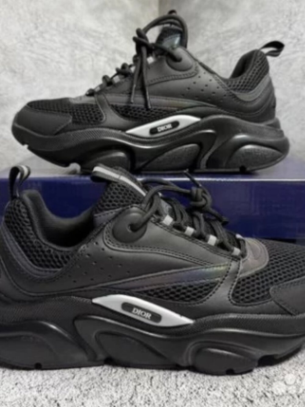 Dior B22 Black Chunky Sneakers